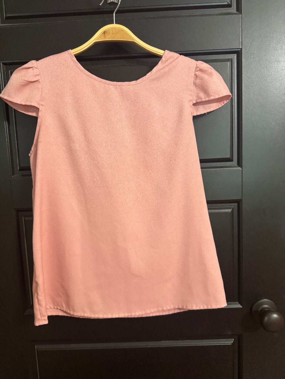 Pink Blouse with Cap Sleeves